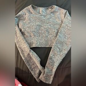 Gray Long Sleeve Athletic Set